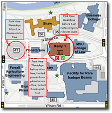 Planetarium Parking Map